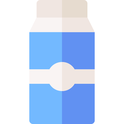 cartón de leche Basic Rounded Flat icono