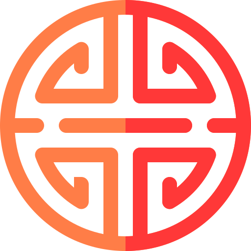 símbolo chinês Basic Rounded Flat Ícone