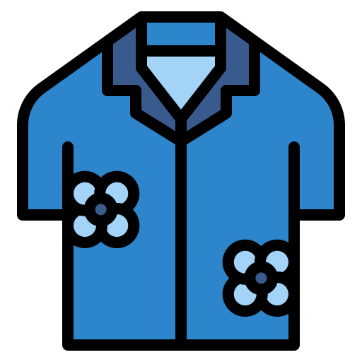 Гавайская рубашка Iconixar Lineal Color иконка