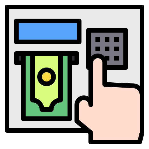 bankomat Payungkead Lineal Color ikona