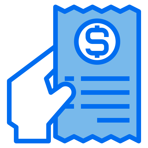 Invoice Payungkead Blue icon