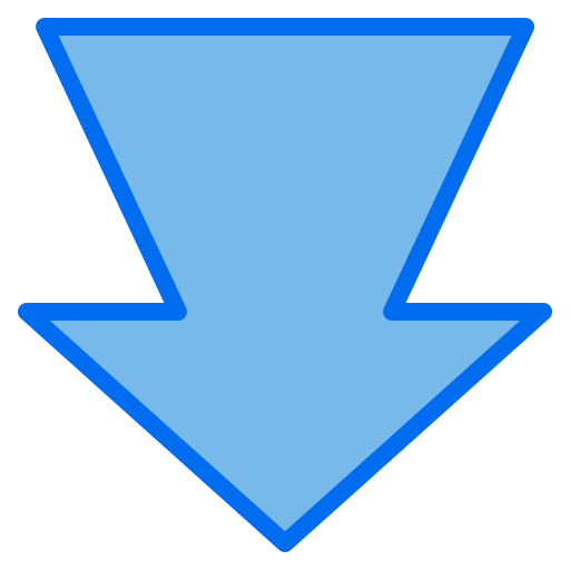 아래쪽 화살표 Payungkead Blue icon