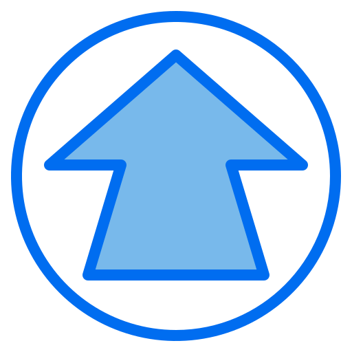 flecha hacia arriba Payungkead Blue icono