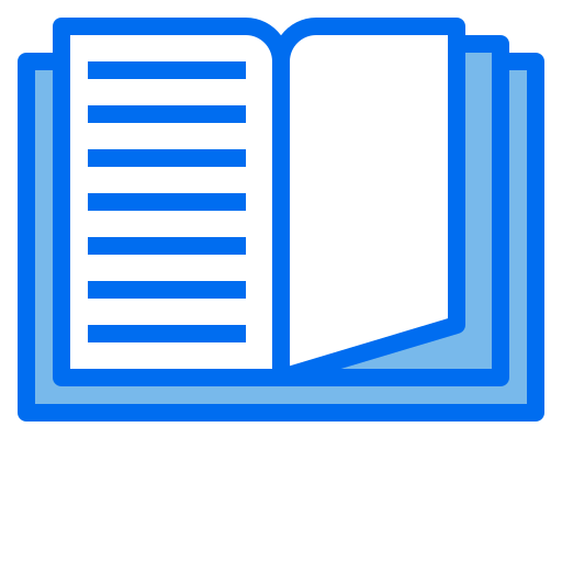 Open book Payungkead Blue icon