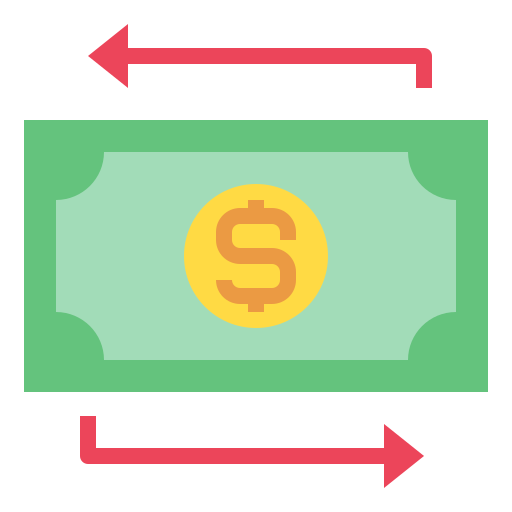Money transfer Payungkead Flat icon