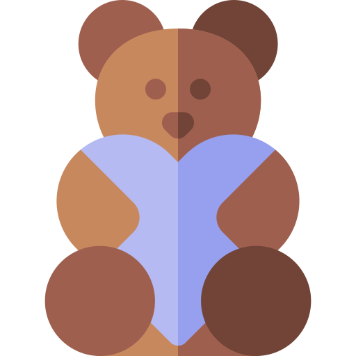 Teddy bear Basic Rounded Flat icon