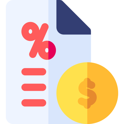 les impôts Basic Rounded Flat Icône