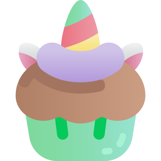 cupcake Kawaii Star Gradient icoon