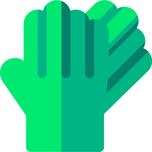 guantes de la mano Basic Rounded Flat icono