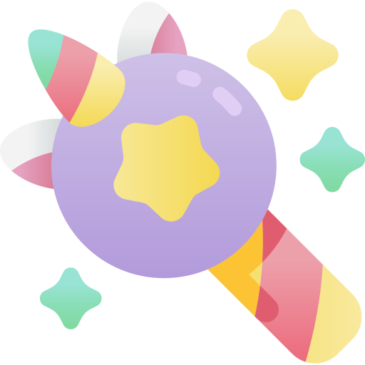 Magic wand Kawaii Star Gradient icon