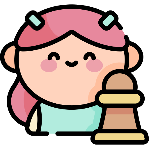 giocatore di scacchi Kawaii Lineal color icona