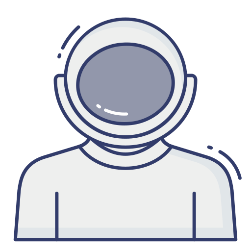 astronauta Dinosoft Lineal Color ikona