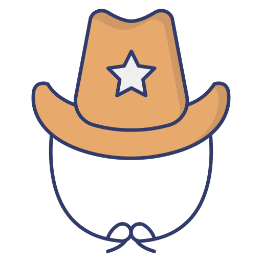 sombrero de vaquero Dinosoft Lineal Color icono