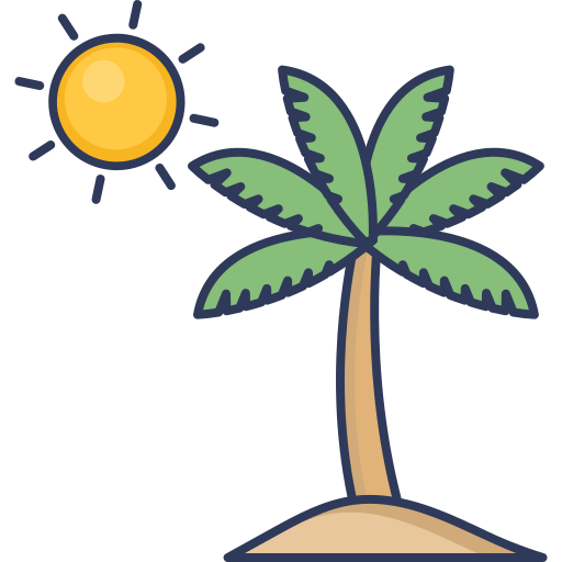 Palm tree Dinosoft Lineal Color icon