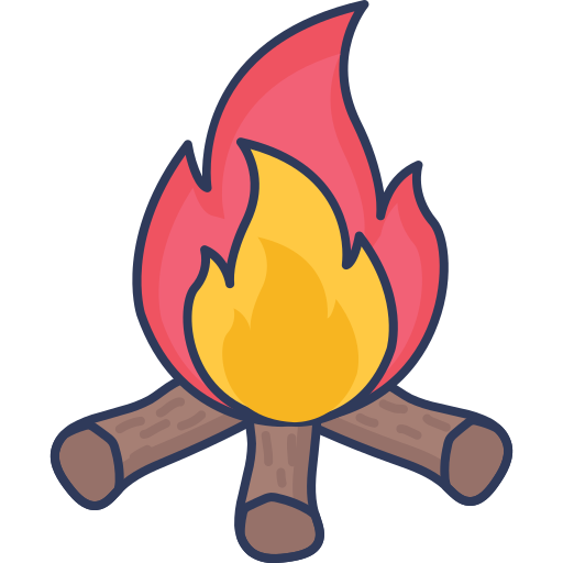 Campfire Dinosoft Lineal Color icon