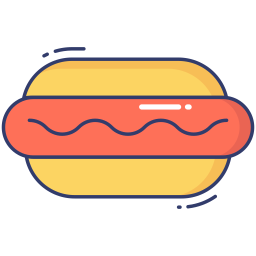 hot dog Dinosoft Lineal Color ikona