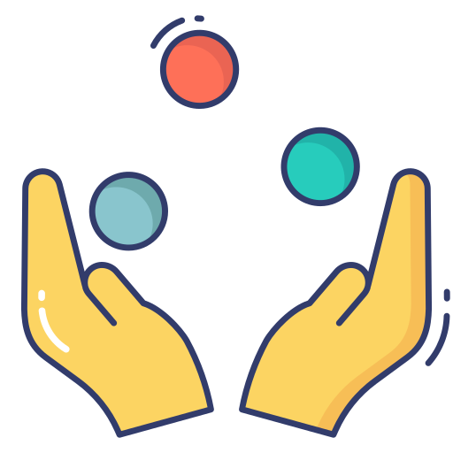 malabares con pelota Dinosoft Lineal Color icono