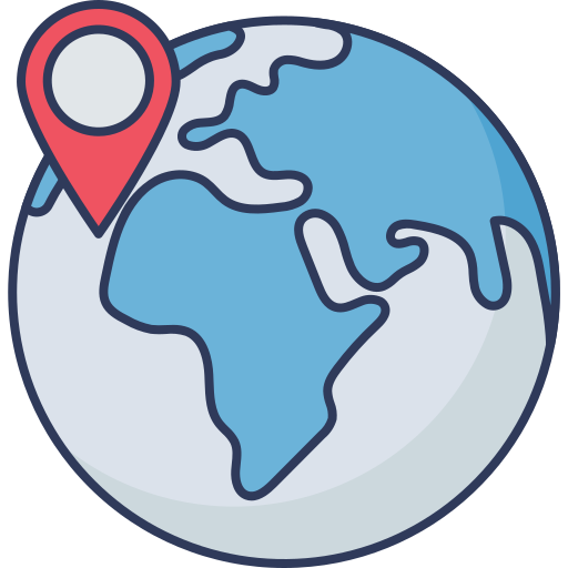 pin de mapa Dinosoft Lineal Color icono