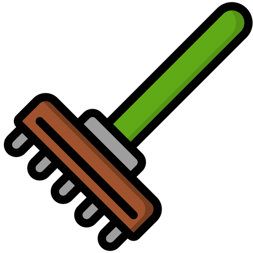 Rake Basic Miscellany Lineal Color icon