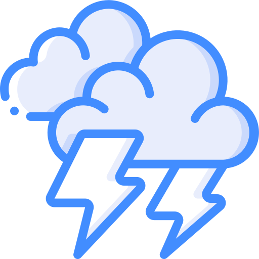 Lightning Basic Miscellany Blue icon
