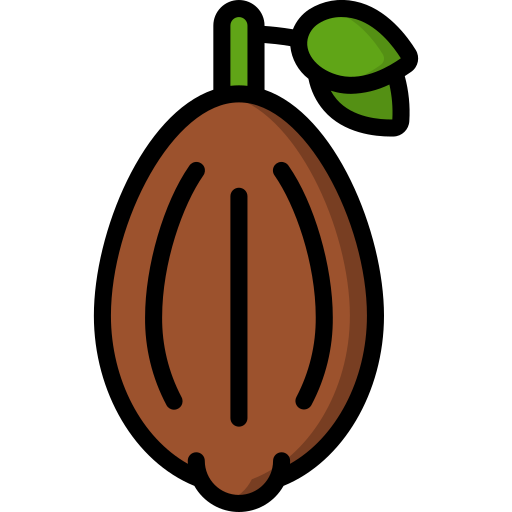 grano de cacao Basic Miscellany Lineal Color icono