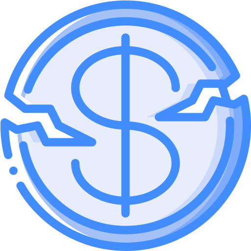 동전 Basic Miscellany Blue icon