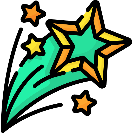 Shooting star Special Lineal color icon