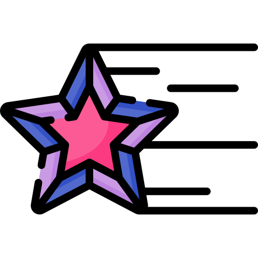 spadająca gwiazda Special Lineal color ikona