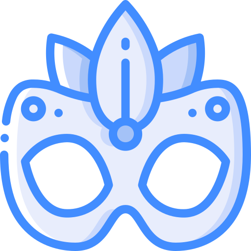 máscara de carnaval Basic Miscellany Blue icono