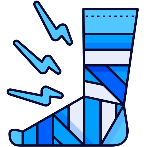 Plastered foot Generic Blue icon