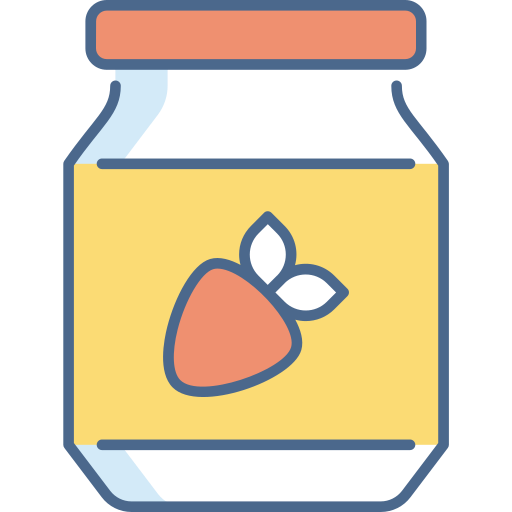 딸기 잼 Generic Outline Color icon