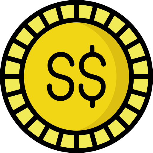 dolar singapurski Generic Outline Color ikona