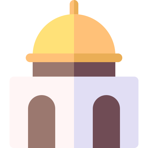 cúpula de la roca Basic Rounded Flat icono