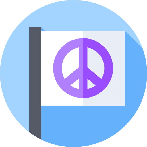 Peace flag Flat Circular Flat icon