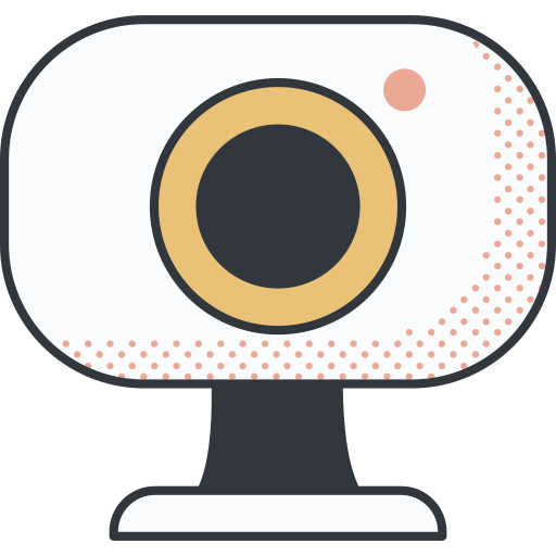 cámara web Detailed Offset Lineal color icono