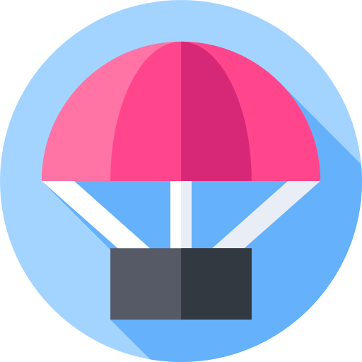 Parachute Flat Circular Flat icon