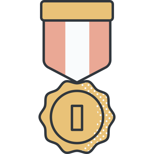 medal Detailed Offset Lineal color ikona