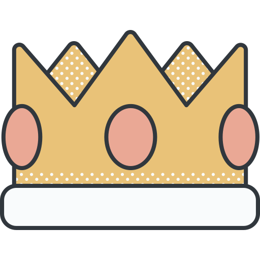 Корона Detailed Offset Lineal color иконка