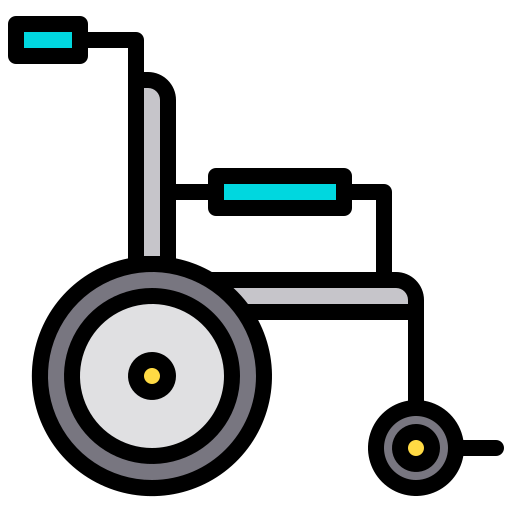 바퀴 달린 의자 xnimrodx Lineal Color icon