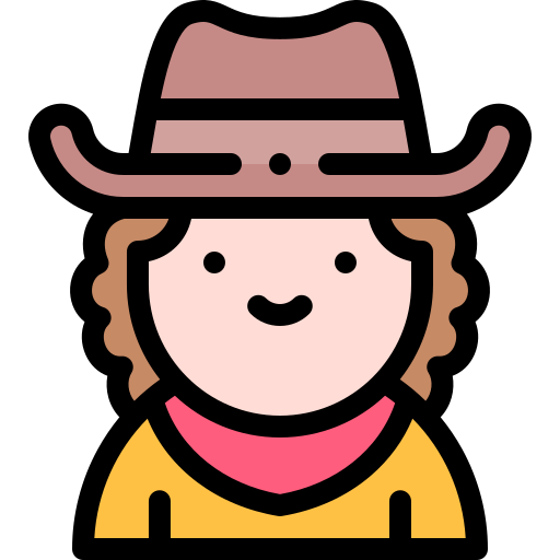 Cowboy Detailed Rounded Lineal color icon