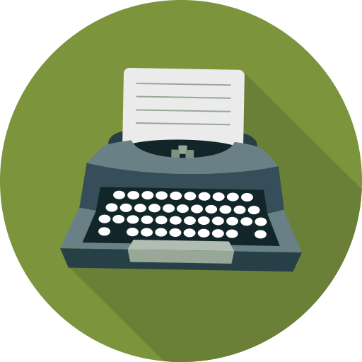 machine à écrire Generic Circular Icône
