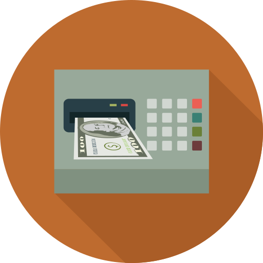 geldautomaat Generic Circular icoon
