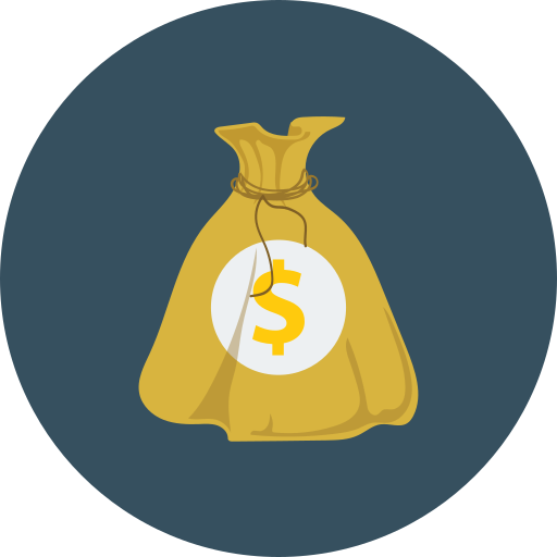 torba z pieniędzmi Generic Circular ikona