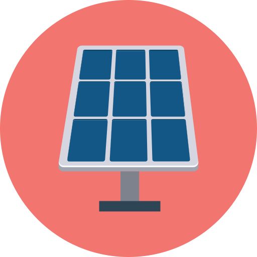 태양 전지 패널 Generic Circular icon