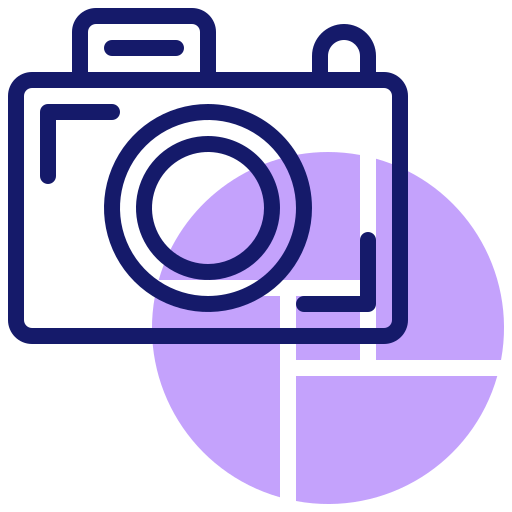 kamera Inipagistudio Lineal Color ikona