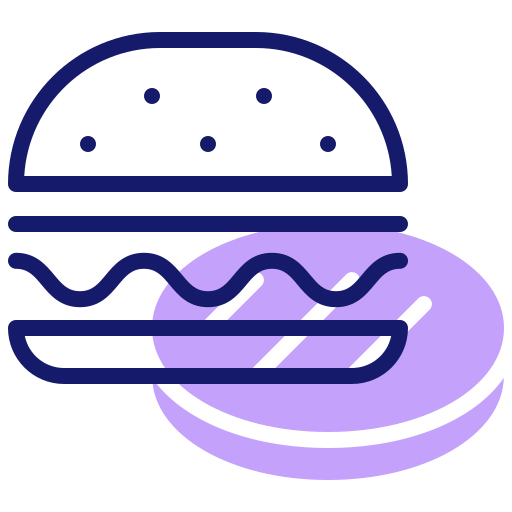 burger Inipagistudio Lineal Color Icône