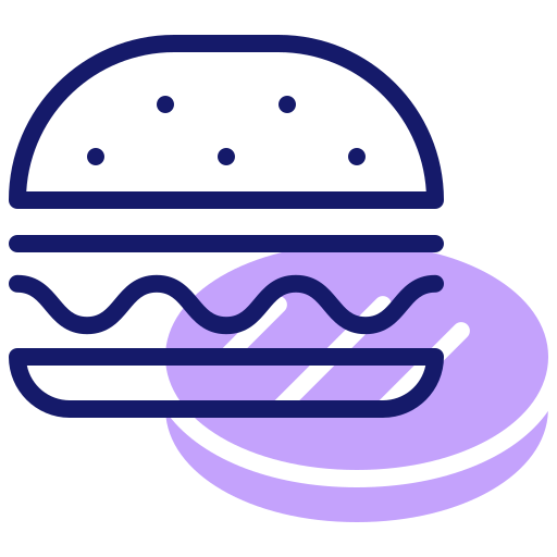 burger Inipagistudio Lineal Color icon