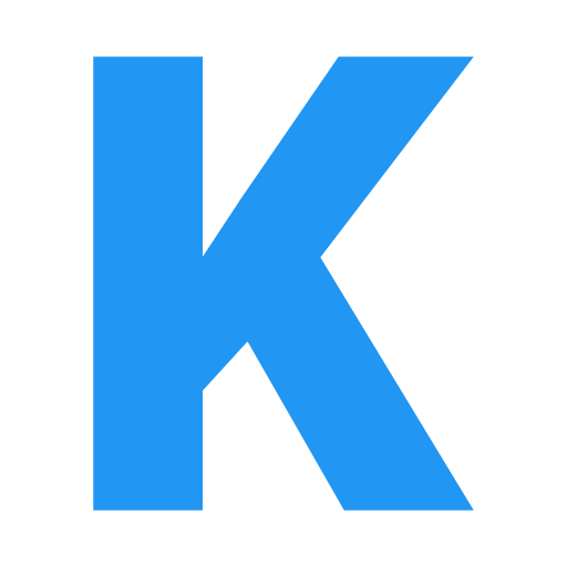 lettre k Generic Blue Icône