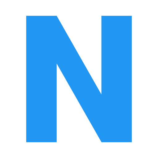 Letter n Generic Blue icon