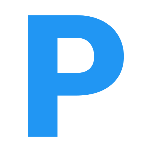 buchstabe p Generic Blue icon